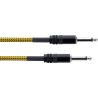 Cable de guitarra jack 3 m tweed amarillo