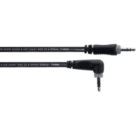 Cable de audio minijack estéreo recto/acodado de 50 cm