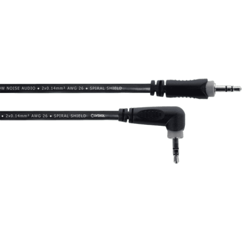 Cable de audio minijack estéreo recto/acodado de 50 cm