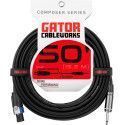 Cable altavoz jack/speakON - 15 m