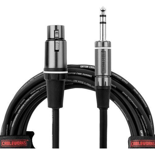 Cable micrófono XLR hembra/jack - 45 cm