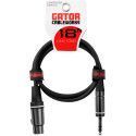Cable micrófono XLR hembra/jack - 45 cm