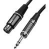 Cable micrófono XLR hembra/jack - 6 m