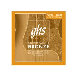 JUEGO BAJO ACÚSTICO PRESSUREWOUND BRONZE LIGHT 42-92