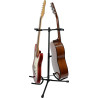 Soporte doble para guitarra con protección de goma