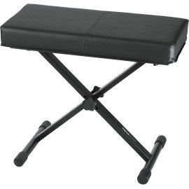 Banqueta estándar para teclado negro con asiento deluxe