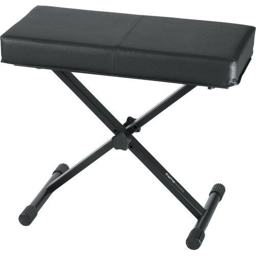 Banqueta estándar para teclado negro con asiento deluxe