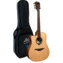 GUITARRA ACÚSTICA LÂG DREADNOUGHT HYVIBE 10 A/E CUTAWAY CON FUNDA DELUX - ZURDOS