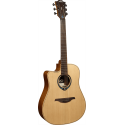 GUITARRA ACÚSTICA LÂG DREADNOUGHT HYVIBE 10 A/E CUTAWAY CON FUNDA DELUX - ZURDOS