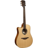 GUITARRA ACÚSTICA LÂG DREADNOUGHT HYVIBE 10 A/E CUTAWAY CON FUNDA DELUX - ZURDOS