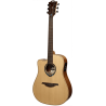GUITARRA ACÚSTICA LÂG DREADNOUGHT HYVIBE 10 A/E CUTAWAY CON FUNDA DELUX - ZURDOS
