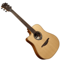 GUITARRA ACÚSTICA LÂG DREADNOUGHT HYVIBE 10 A/E CUTAWAY CON FUNDA DELUX - ZURDOS