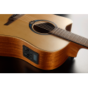 GUITARRA ACÚSTICA LÂG DREADNOUGHT HYVIBE 10 A/E CUTAWAY CON FUNDA DELUX - ZURDOS