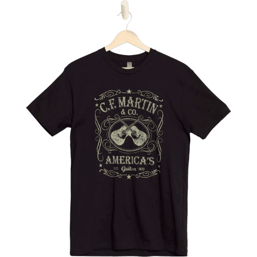 CAMISETA DUAL GUITAR - NEGRA (S)