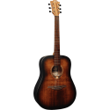 GUITARRA ACÚSTICA LÂG DREADNOUGHT TRAMONTANE 70 - BLACK & BROWN