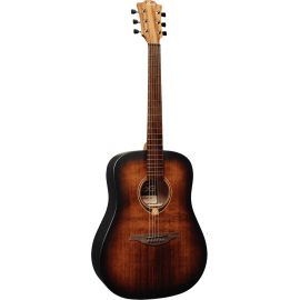 GUITARRA ACÚSTICA LÂG DREADNOUGHT TRAMONTANE 70 - BLACK & BROWN