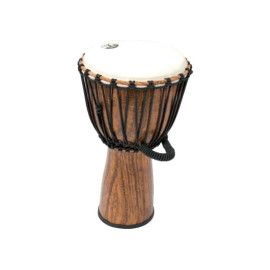 Djembe de 14? construído en PVC con diseño que imita a la madera. Permite regular la tensión para o