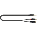 CABLE AUDIO PVC MINI JACK STEREO-RCA(x2) - 3 m