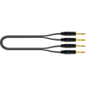 CABLE AUDIO PVC JACK MONO(x2)-JACK MONO(x2) SS - 3 m