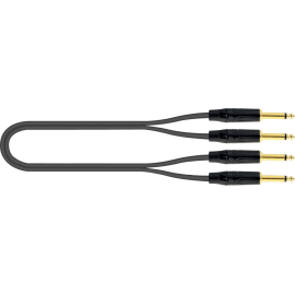 CABLE AUDIO PVC JACK MONO(x2)-JACK MONO(x2) SS - 3 m