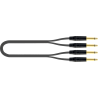 CABLE AUDIO PVC JACK MONO(x2)-JACK MONO(x2) SS - 3 m