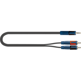 CABLE AUDIO PVC MINI JACK STEREO-RCA(x2) - 5 m