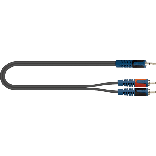 CABLE AUDIO PVC MINI JACK STEREO-RCA(x2) - 5 m