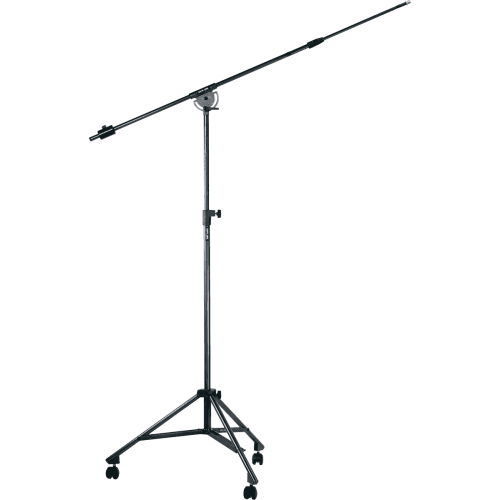 SOPORTE MICRÓFONO JIRAFA TELÉSCOPICA STUDIO GRAN LONGITUD (con ruedas)