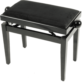 BANQUETA PIANO DELUXE PB10 MADERA - NEGRO BRILLANTE