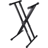 SOPORTE TECLADO T500 FORMATO ""X"" TRIGGER LOK / PERFIL DOBLE - NEGRO