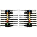 Cable de 5 metros de largo. 8 jacks mono macho a 8 jacks mono macho