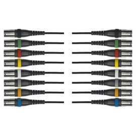 Cable de 5 metros de longitud. 8 XLR hembra a 8 XLR macho