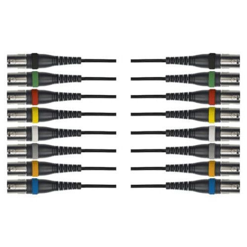 Cable de 5 metros de longitud. 8 XLR hembra a 8 XLR macho