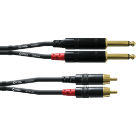 Cable de audio doble jack mono/RCA 1,5 m