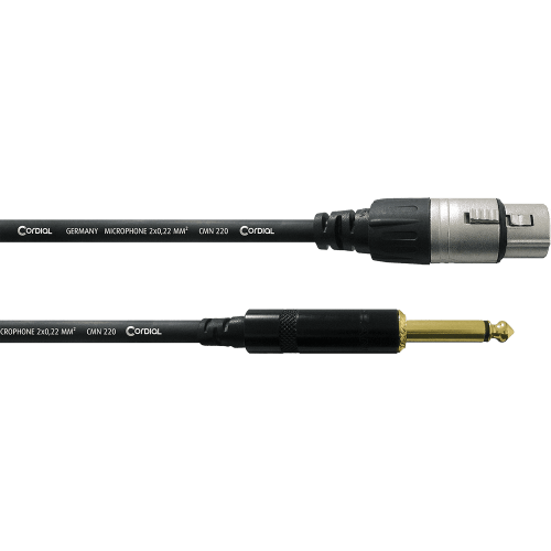 Cable de audio jack mono/XLR hembra de 5 m