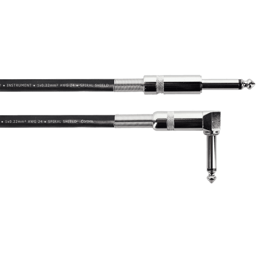 Cable de guitarra jack recto/acodado de 3 m