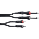 Cable de audio doble jack mono - RCA 1,5 m
