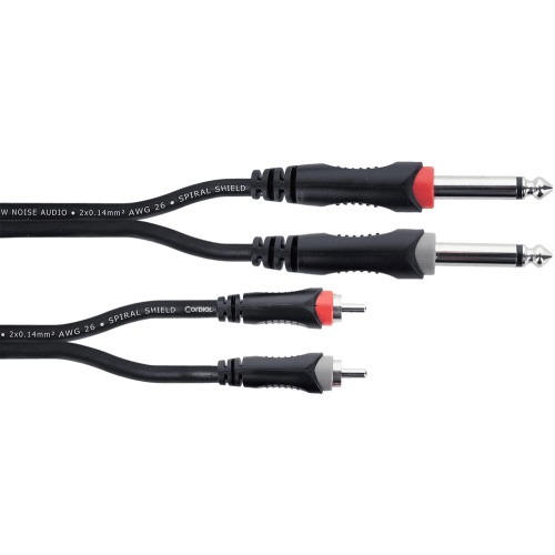 Cable de audio doble jack mono - RCA 1,5 m