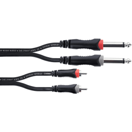 Cable de audio doble jack mono - RCA 6 m