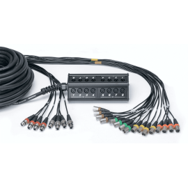 Caja de escenario 16 entradas XLR 8 salidas Cable de 30 m