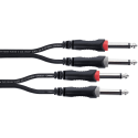 Cable de audio doble mono jacks 6 m