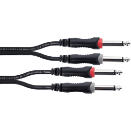 Cable de audio doble mono jacks 6 m