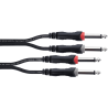 Cable de audio doble mono jacks 6 m