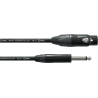 Cable de audio jack mono/XLR hembra de 10 m