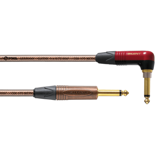 Cable de guitarra jack/jack acodado SILENT Metal - 6m