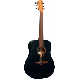 GUITARRA ACÚSTICA LÂG DREADNOUGHT TRAMONATANE 70 - NEGRO SATINADO
