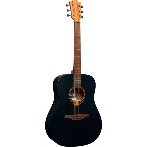 GUITARRA ACÚSTICA LÂG DREADNOUGHT TRAMONATANE 70 - NEGRO SATINADO