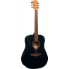 GUITARRA ACÚSTICA LÂG DREADNOUGHT TRAMONATANE 70 - NEGRO SATINADO