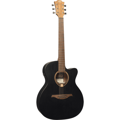 GUITARRA ACÚSTICA LÂG AUDITORIUM CUTWAY TRAMONTANE 70 A/E - NEGRO SATINADO