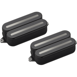 SET 2 PASTILLAS HUMBUCKER FLUENCE MODERN OPEN CORE RAILS - NEGRA / BLACK NICKEL